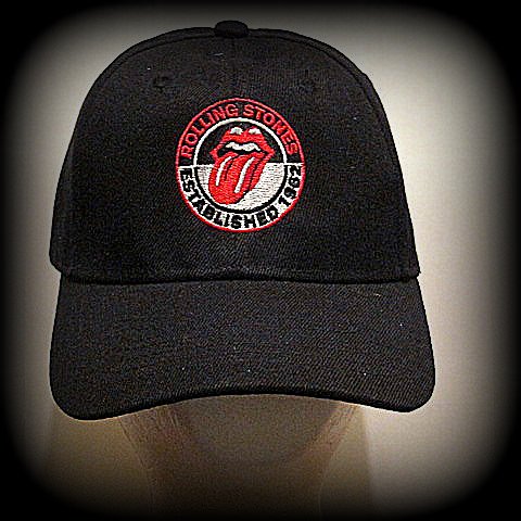 ROLLING STONES Classic Toungue Logo. - Embroidered Baseball Cap - One Size Fits All. Velcro Back.Unisex